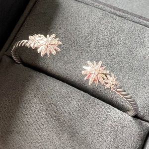 Starburst Open Cable Bracelet with Pavé Diamonds